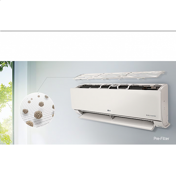 Климатик LG Artcool UVnano™ Beige ☀️ ❄️AB24BK.NSK / AB09BK.U24 WI-FI, 24000 BTU, Клас A++