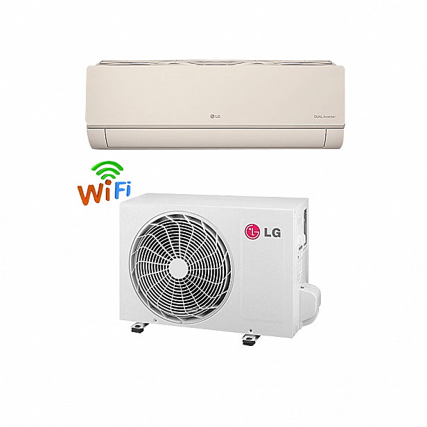 Климатик LG Artcool UVnano™ Beige ☀️ ❄️AB24BK.NSK / AB09BK.U24 WI-FI, 24000 BTU, Клас A++