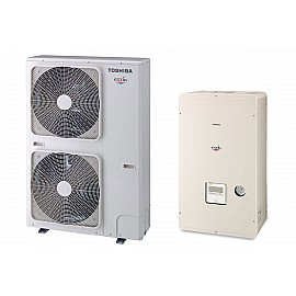Термопомпа Toshiba Estia HWS-P1104XWHT6-E/HWS-P1104HR-E, 18 kW