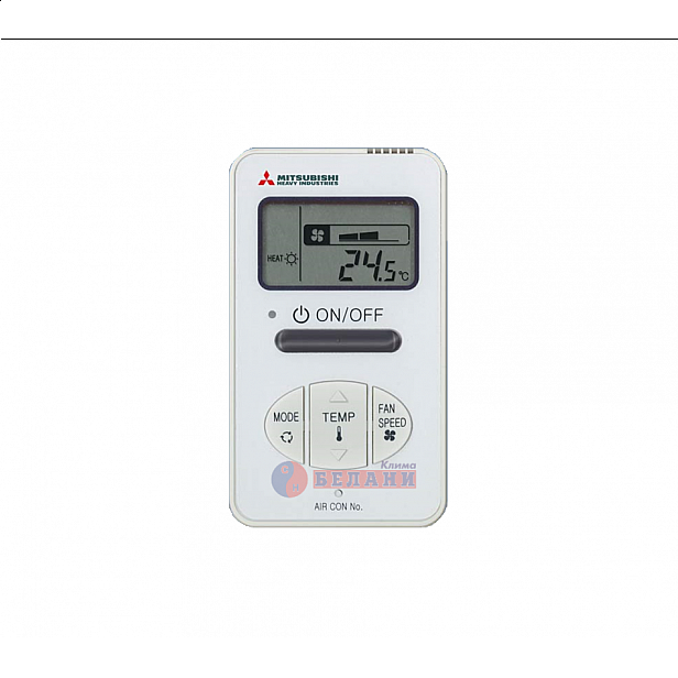 Жичнo диcтaнциoннo yпpaвлeниe RCH-E3 за климатици Mitsubishi Heavy Industries