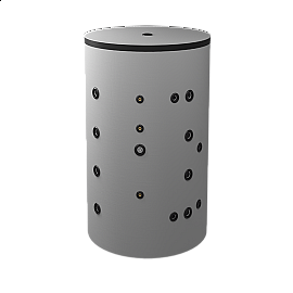 Неемайлиран буферен съд 750 л. с една черна и една неръждаема серпентина