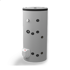 Бойлер стоящ 200 л, ЕЛДОМ, една серпентина, неръждаем