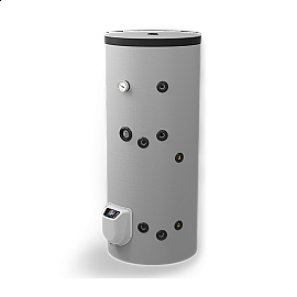 Бойлер стоящ 200 л, ЕЛДОМ, една серпентина, електронно управление, неръждаем