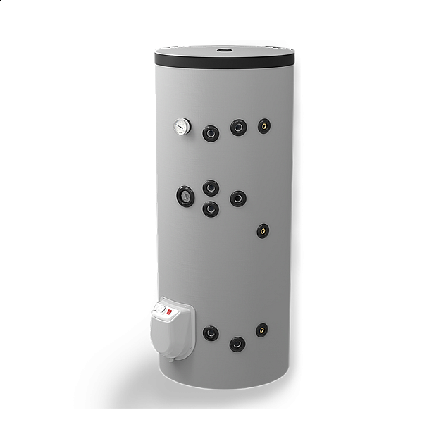 Бойлер стоящ 200 л, ЕЛДОМ, две паралелни серпентини, емайлиран