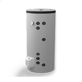 Бойлер стоящ 200 л, ЕЛДОМ, две паралелни серпентини, неръждаем