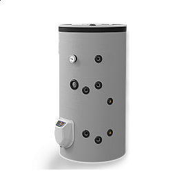 Бойлер стоящ 300 л, ЕЛДОМ, една серпентина, електронно управление, неръждаем Бойлер стоящ 300 л, ЕЛДОМ, една серпентина, електронно управление, неръждаем