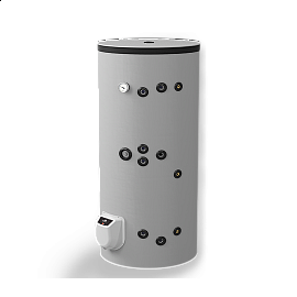 Бойлер стоящ 300 л, ЕЛДОМ, две серпентини, емайлиран