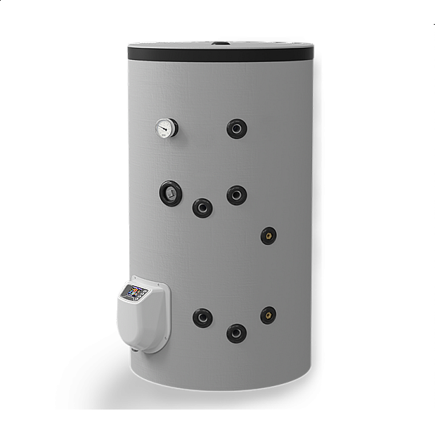 Бойлер стоящ 300 л, ЕЛДОМ, една серпентина, електронно управление, емайлиран