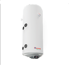 Комбиниран бойлер 120 л, с ниска серпентина, неръждаем, с електронно управление