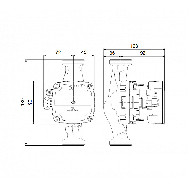 Циркулационна помпа Grundfos Alpha Solar 25-75, 180мм Циркулационна помпа Grundfos Alpha Solar 25-75, 180мм