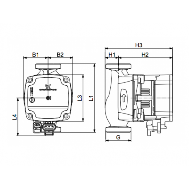 Циркулационна помпа Grundfos Alpha1 L 25-60, 130мм Циркулационна помпа Grundfos Alpha1 L 25-60, 130мм