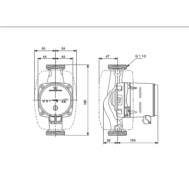 Циркулационна помпа Grundfos Alpha1 L 25-60, 180мм Циркулационна помпа Grundfos Alpha1 L 25-60, 180мм