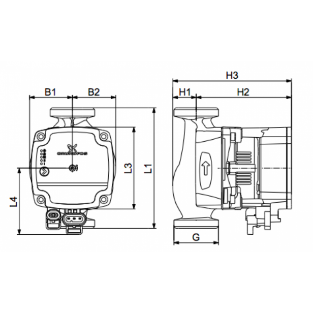 Циркулационна помпа Grundfos Alpha1 L 25-40, 130мм Циркулационна помпа Grundfos Alpha1 L 25-40, 130мм