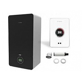 Двуконтурен газов котел Bosch Condens 7000iW 20/24 C 23+CT200+3термоглави (черен)