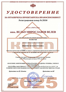 Удостоверение към КИИП