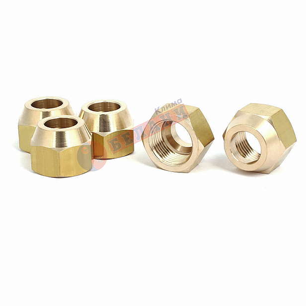 ГАЙКА ЗА МЕДНА ТРЪБА 1/2" (12mm) С РЕЗБА 1/2" SAE ГАЙКА ЗА МЕДНА ТРЪБА 1/2" (12mm) С РЕЗБА 1/2" SAE